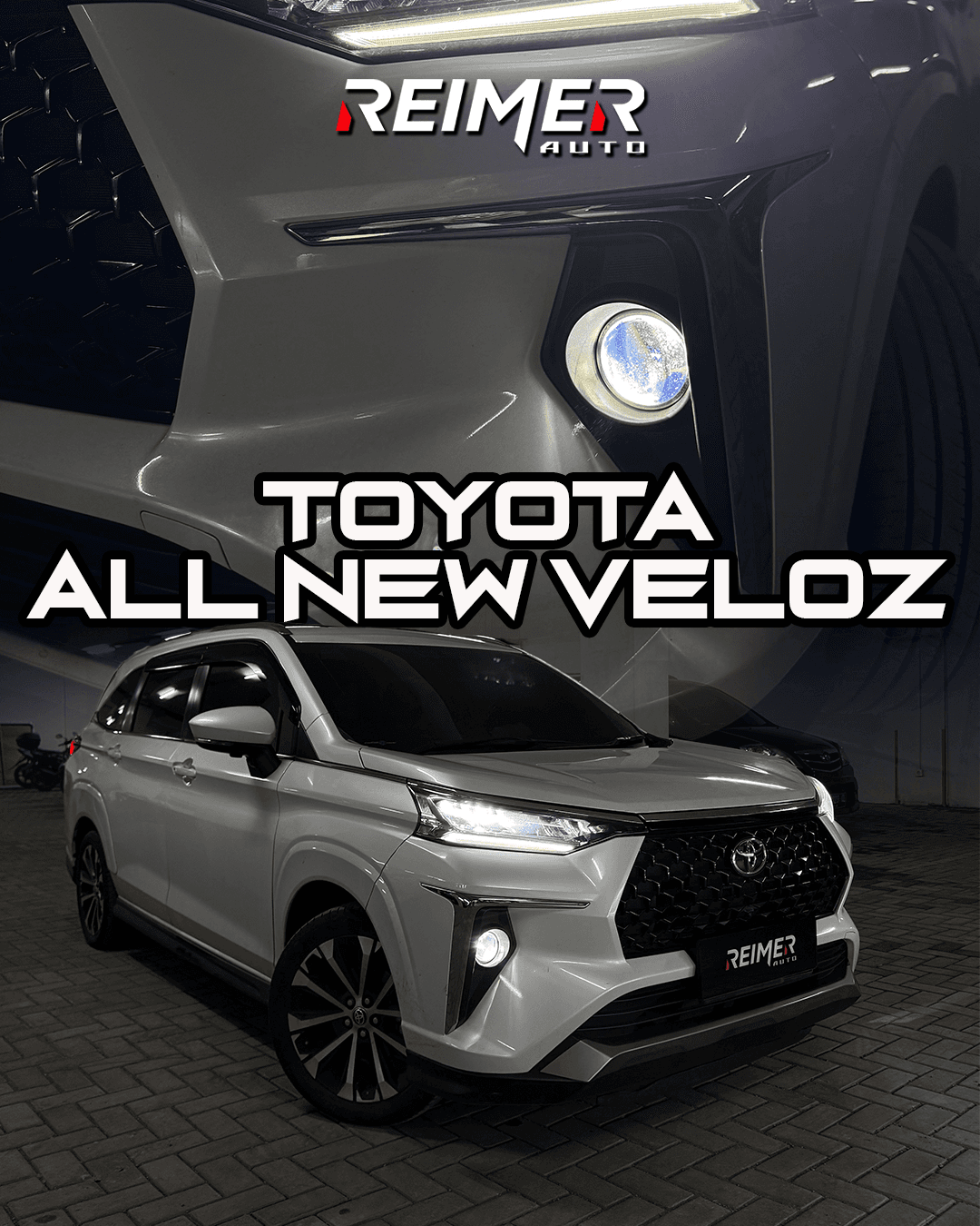 Truk dengan upgrade light bar LED penuh