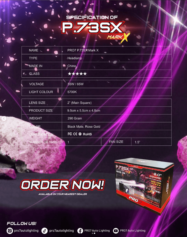 HEADLAMP P 73 SX MARK X SQUARE MATRIX - Media 3